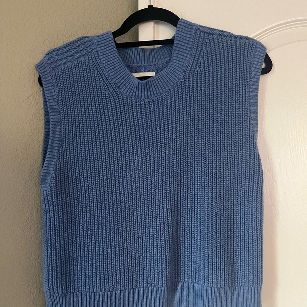Abercrombie & Fitch Blue Sleeveless Sweater